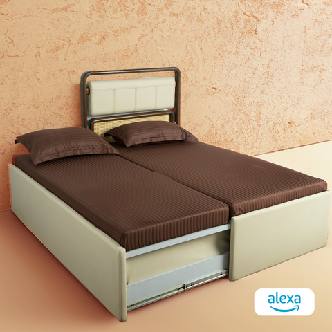 Single-to-Double Bed With Alexa